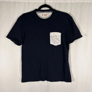Penguin Munsingwear Shirt Men's Medium Black Short Sleeve Crew Neck Pocket